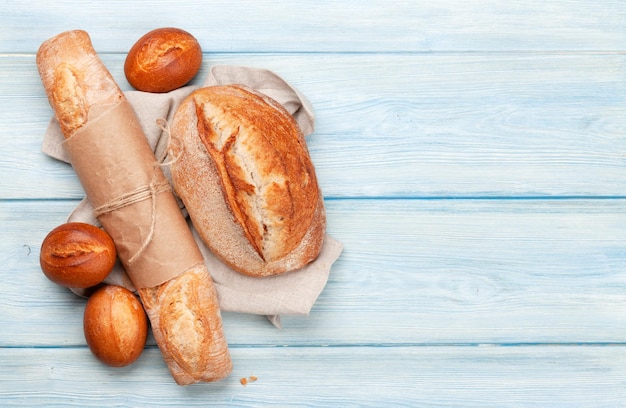 Various types of bread