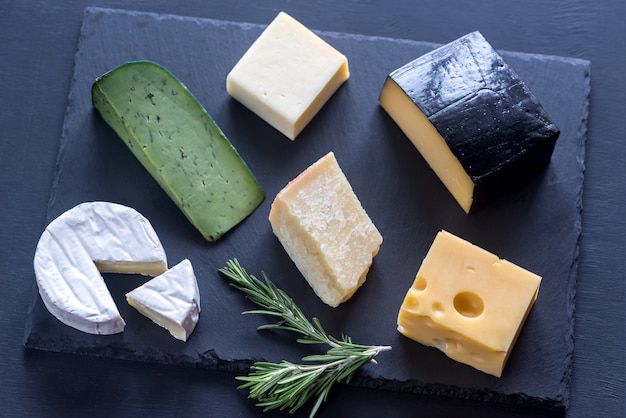 Various types of cheese