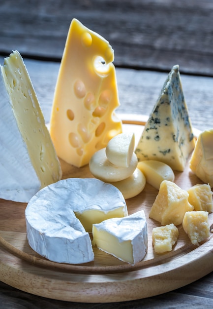 Various types of cheese