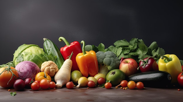 Various vegetables on a table