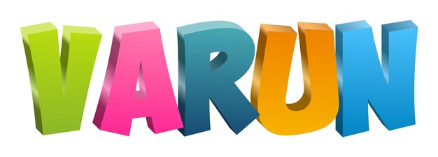 Photo varun sign in text effect photo with a white background