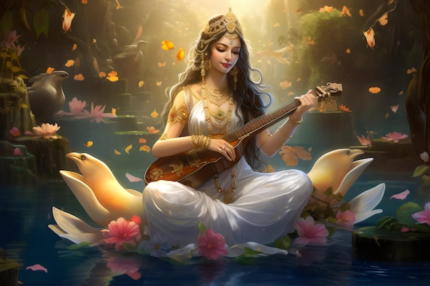 Vasant Panchami Saraswati Goddess