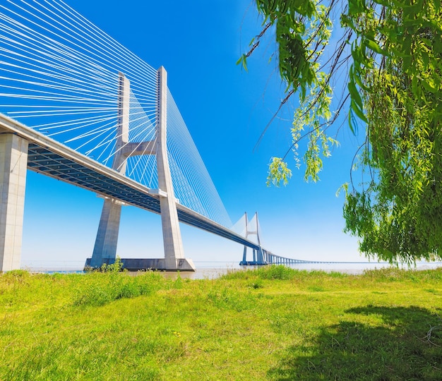 Vasco da Gama-brug in Lissabon.Portugal.