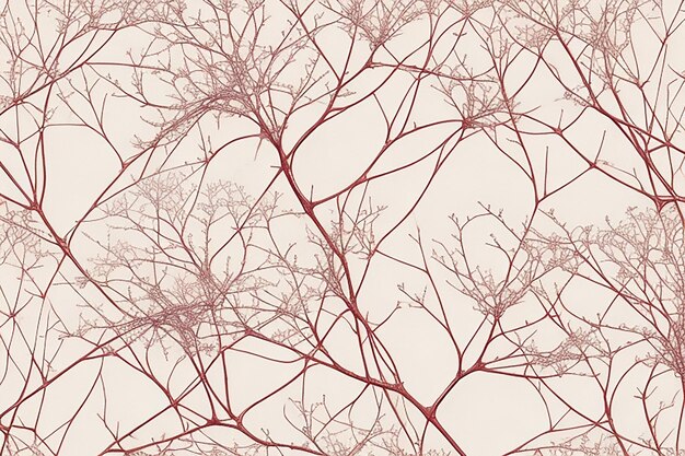 Photo vascular weave generative branching structure emulating growth patterns organic vessel networks