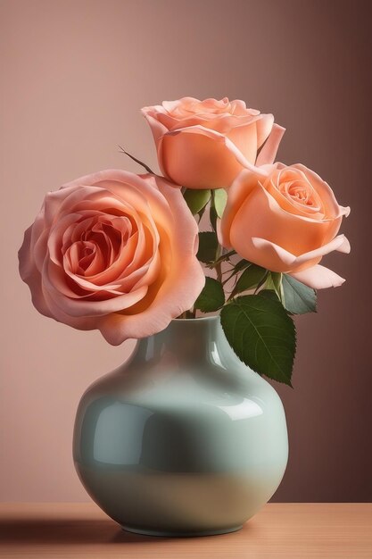 A vase of beautiful roses