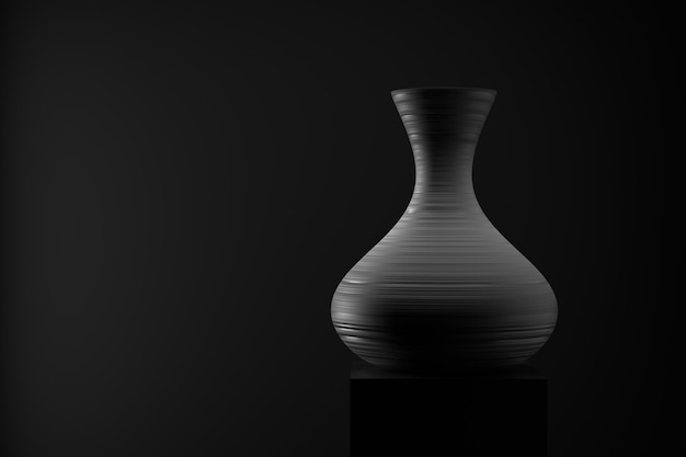 vase. ceramic design. 3d rendering.