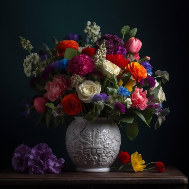 Vase Containing Flowers