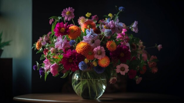 写真 花の入った花瓶