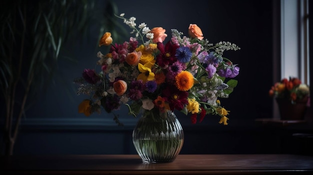 写真 花の入った花瓶