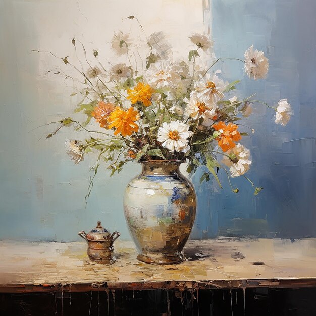 Vase of flowers on the table