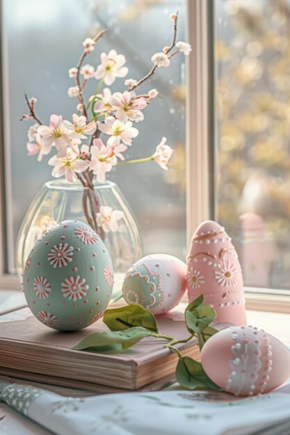 Vase of Flowers on Table