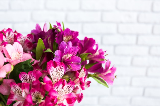 Vase full of colorful flowers