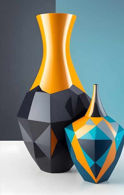 Vase Geometric Harmony Explore the harmony of geometric shapes and patterns