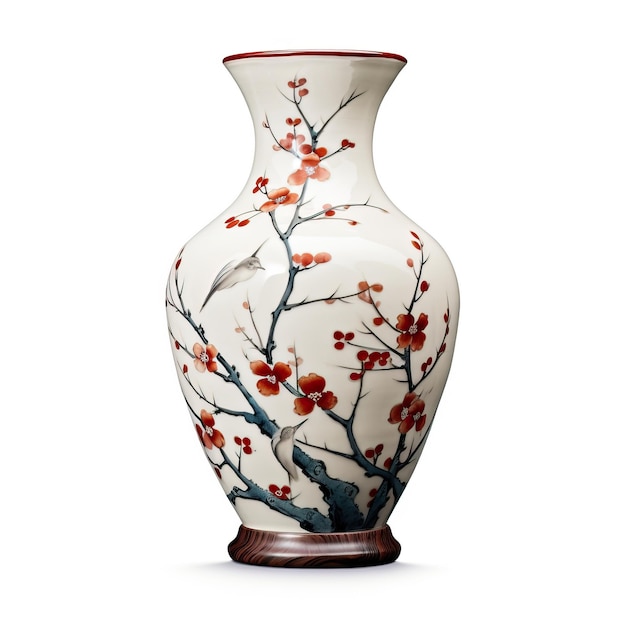 vase japanese isolated on white background