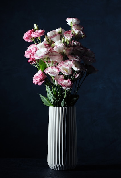 Vase with beautiful flowers