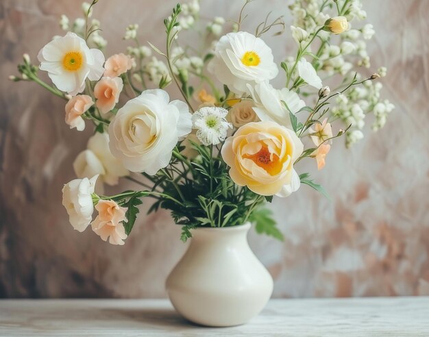 A vase with flowers in it still life photography