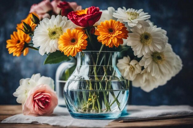 ваза с цветами и ваза со словами " цветы " на ней