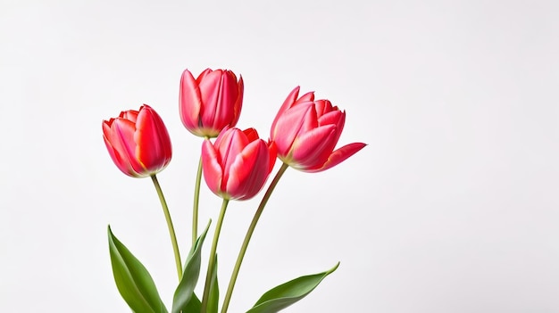 3つのピンクの花の花瓶