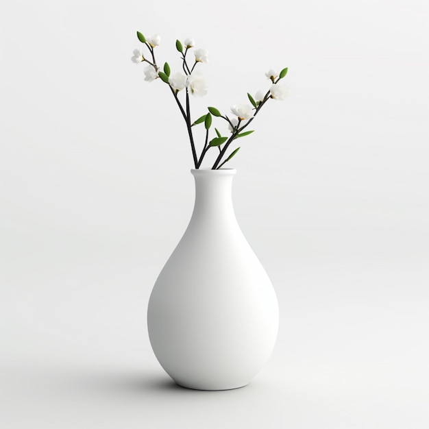 Vase with white background high quality ultra hd