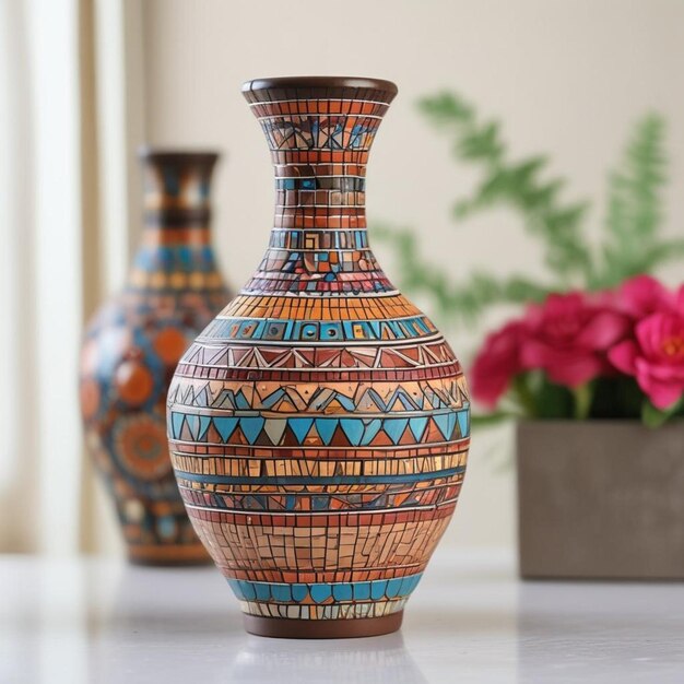 a vase with the word  z  on it