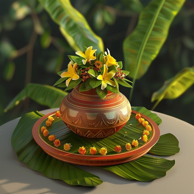 a vase with yellow flowers and a green leaf with the word quot flowers quot on it