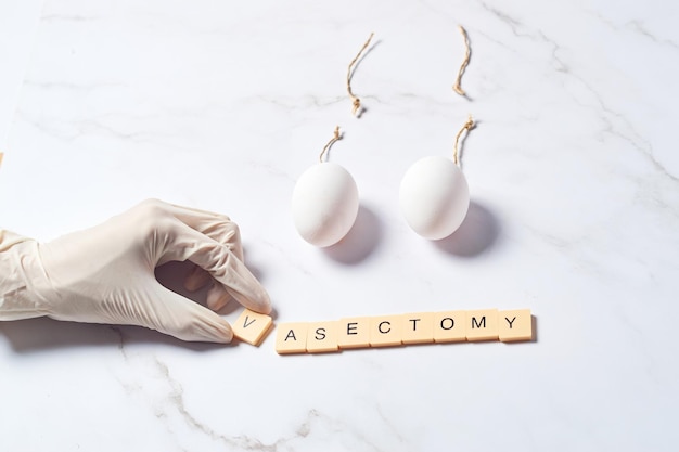 Photo vasectomy male sterilization concept