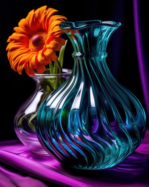 Photo a vases with a flower in it