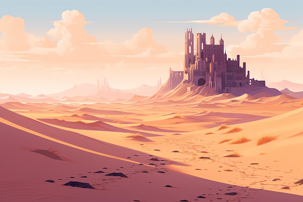 A vast arid desert landscape with a strikingly geometry