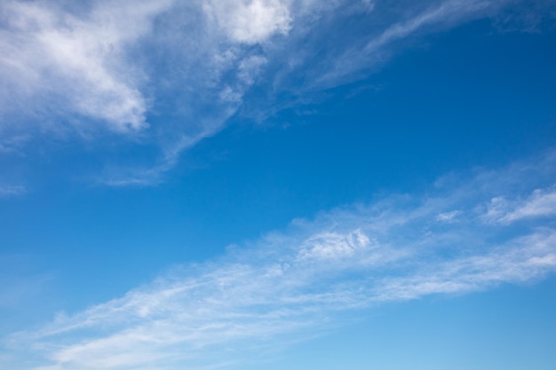 広大な青い空と雲の空