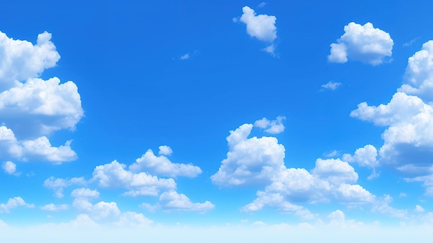 The vast blue sky and clouds sky