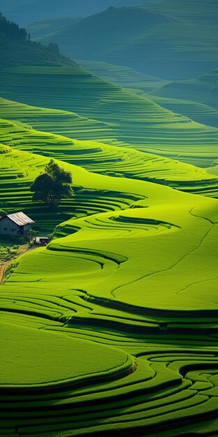 写真 自然 の 美しさ を 捉える 驚く べき 現実 の 写真 に 描か れ て いる 広大 な 田舎 の 景色