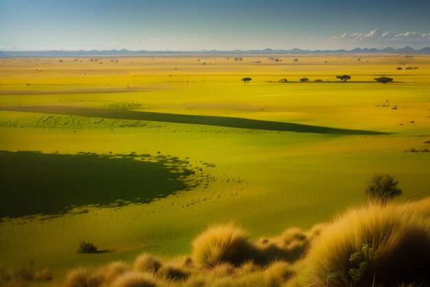 Photo the vast grassland looks far away beautiful natural environment wallpaper background photography