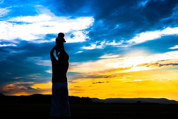 The vast land of Hokkaido the sun and parents and children