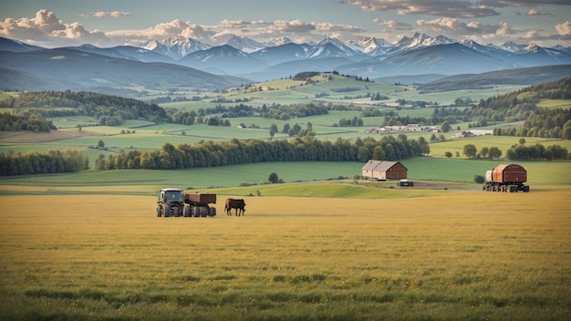 Vast Landscape of Beautiful Farmland