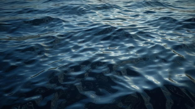A vast ocean with waves crashing against each other under a cloudy sky Generative ai