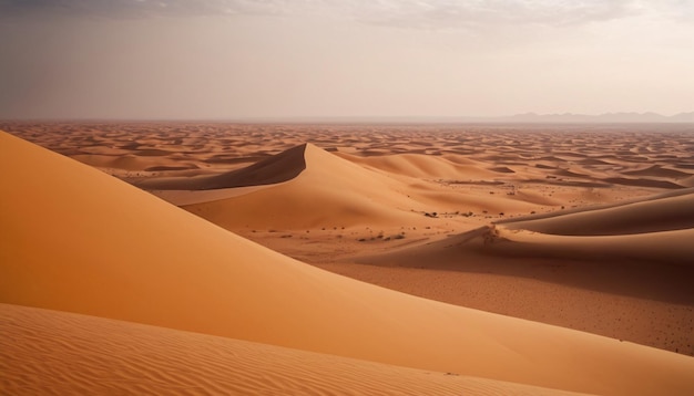 Vast Sahara desert landscape