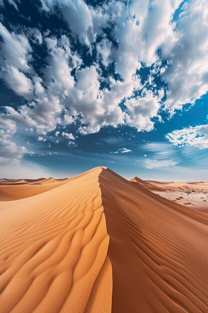 Vast Sand Dune in Desert