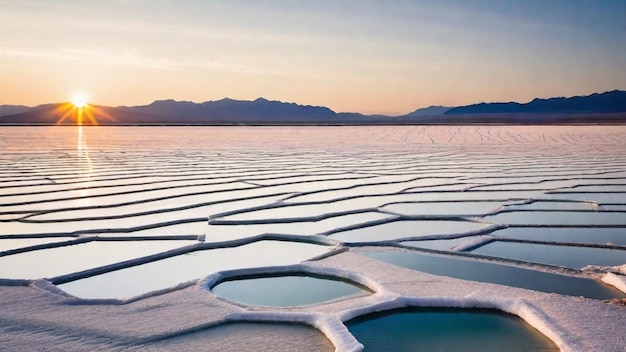 Vast and Serene Salt Flats