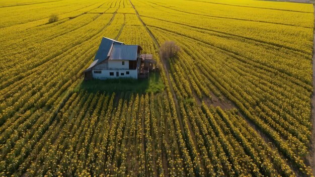 Vast sunflower field under cloudy skies