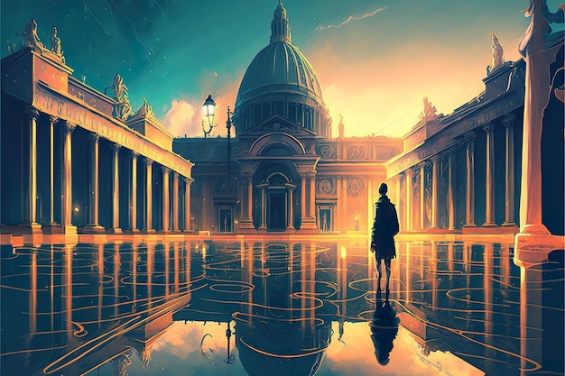 Vatican dream illustration Creative illustration Ai Generate