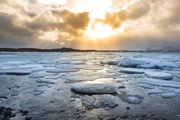 Foto vatnajokull-gletsjer ijsland