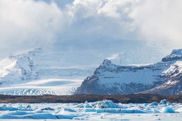 Foto vatnajokull-gletsjer ijsland