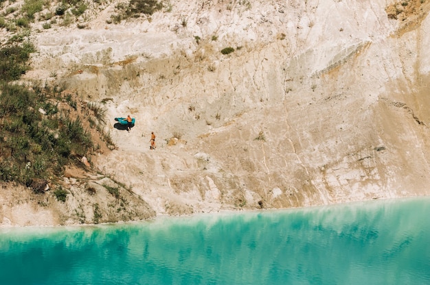 Vaukavysk chalk pits or Belarusian Maldives are beautiful saturated blue lakes