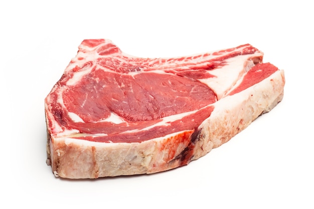 Veal steak isolated on a white background