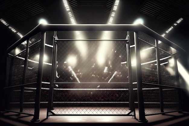Vechtarena voor de strijd van professionele sporten mixed martial arts MMA