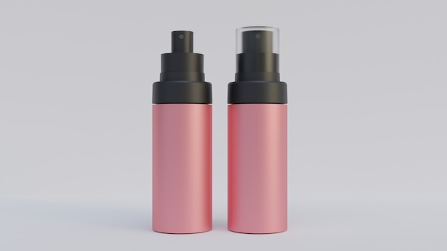 Foto vector 3d-realistische roze parfumfles