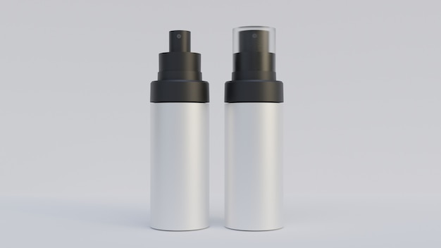 Foto vector 3d-realistische witte parfumflesje spray