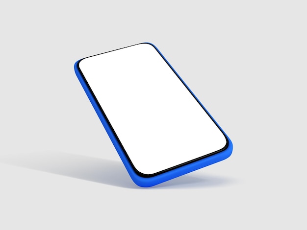 Vector 3d smartphone in een minimalistische stijl Modern smartphonemodel met leeg scherm