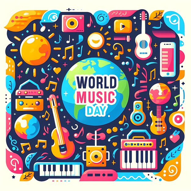 사진 세계 음악 날 을 담은 다채로운 포스터