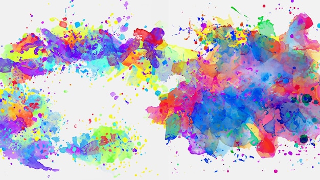 Photo vector abstract background with a colourful watercolour splatter design